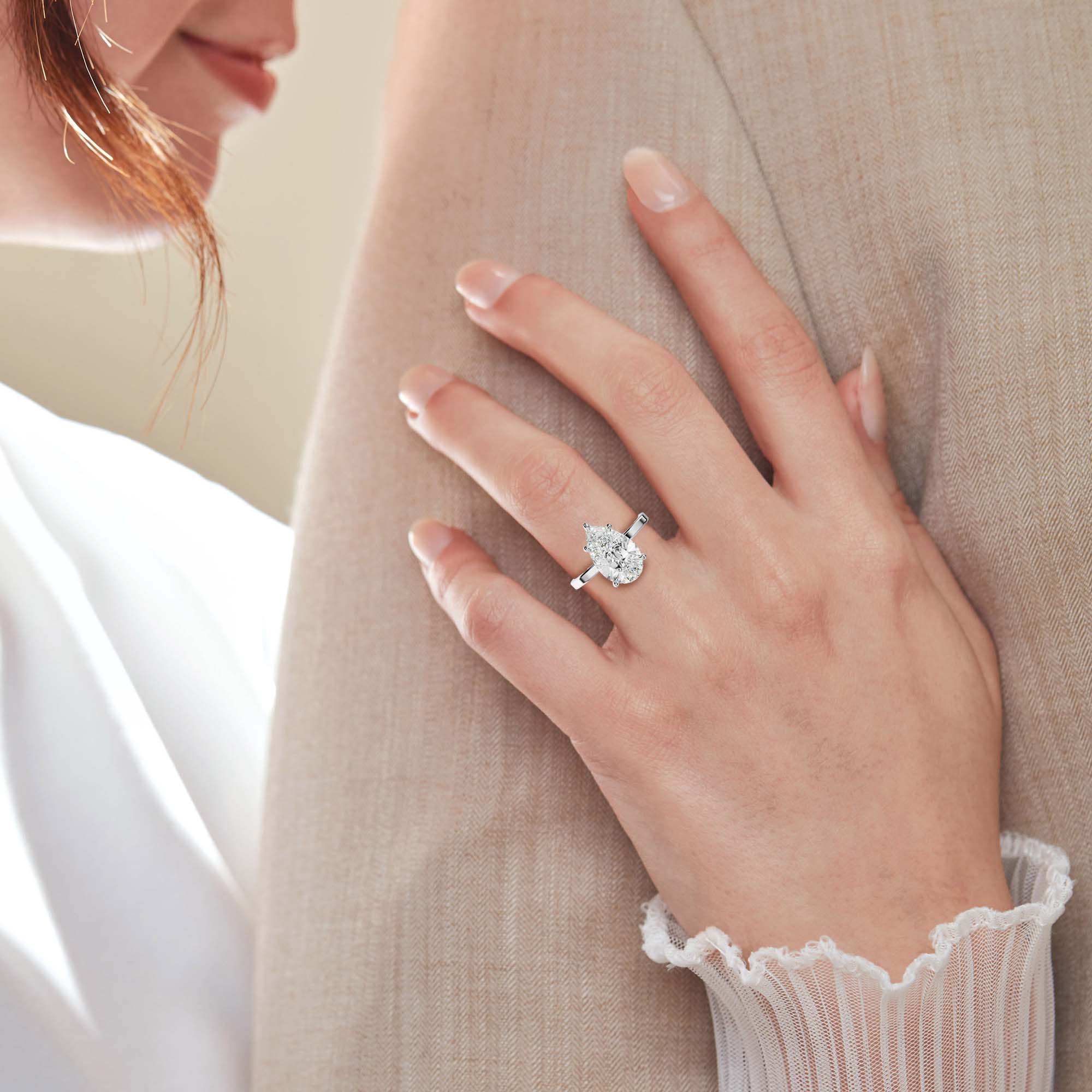 Emma Pear Shape Diamond Engagement Ring